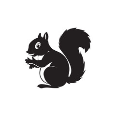 Rabbit Silhouette Vector Art Illustration