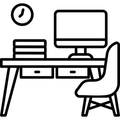 Fototapeta premium Workstation Icon