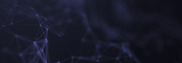 Abstract tech network on a deep blue backdrop Illustration made using adobe after effect. Premium elegant for background.