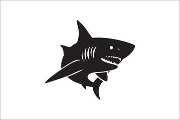 shark silhouette vector illustration. Different kind of sharks.