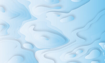 Abstract papercut style and multilayer cutout pattern on vector textured papercut soft white 3d geometry circle colorful background. design for cover, banner, website template. Topographic vector