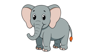 Fototapeta premium elephant illustration white background