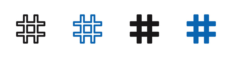 hashtag icon Flat illustration vector