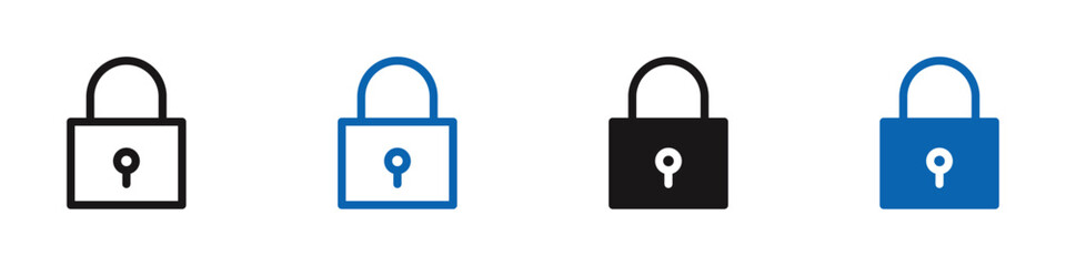 Lock icon Flat illustration vector