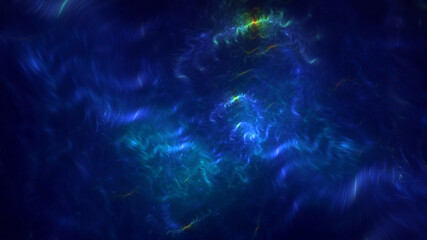 3D rendering abstract blue technology fractal background. Its not AI Generatd illustration.