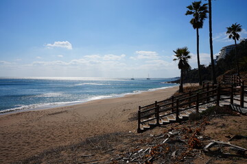 seaside stairs to sand beach