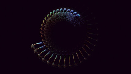 3D manual rendering abstract round light background. Its not AI Generatd illustration.