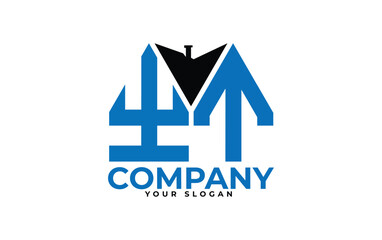 YT letter creative real estate vector logo design.