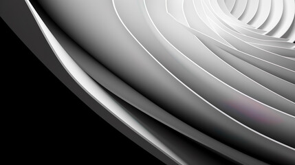 Fototapeta premium 白黒の3DCGの抽象的な模様の背景