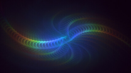 3D manual rendering abstract colorful fractal light background. Its not AI Generatd illustration.