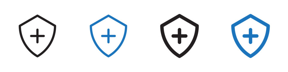 Fototapeta premium Health insurance icon Simple outline illustration