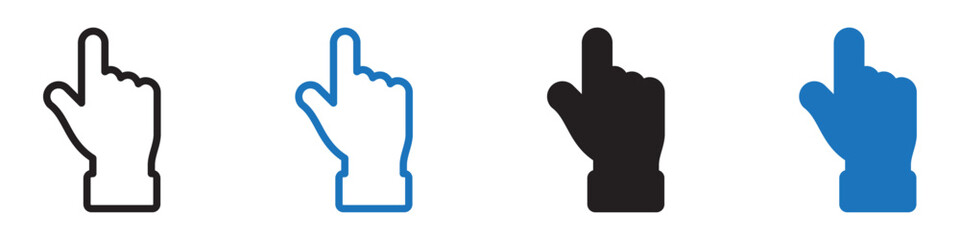 Hand icon Simple outline illustration