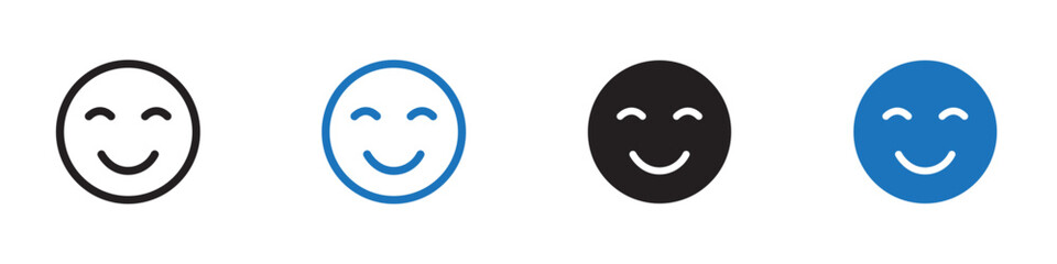 smile icon Simple outline illustration