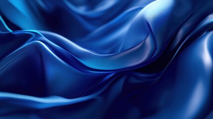 Obraz premium Abstract Blue Fabric Texture with Smooth Waves and Subtle Highlights
