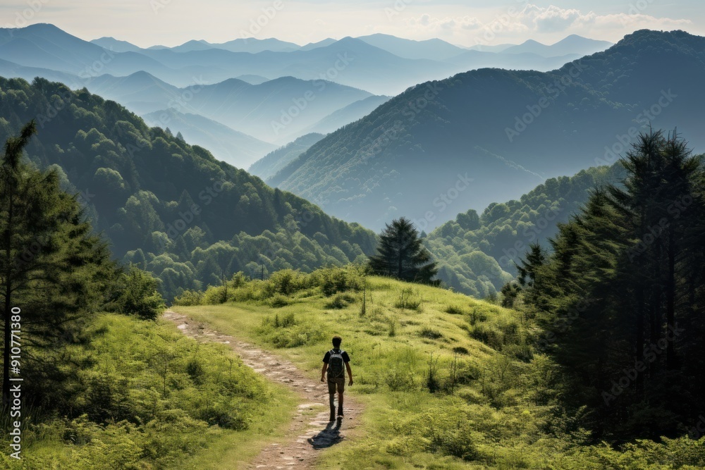 Poster trail wilderness recreation landscape.