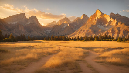 sunrise in the mountains