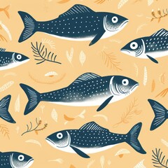 Fish pattern animal backgrounds.