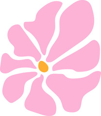 pink flower isolated on white