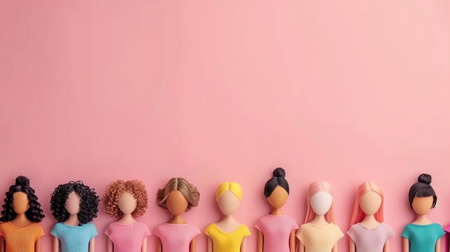 International Women's Day, celebrating women, ample copy space