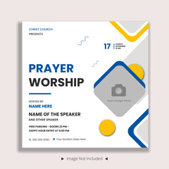 Church worship conference flyer social media post web banner