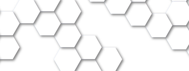 Abstract seamless hexagon pattern background. Abstract hexagon technology design background. Vector Illustration.