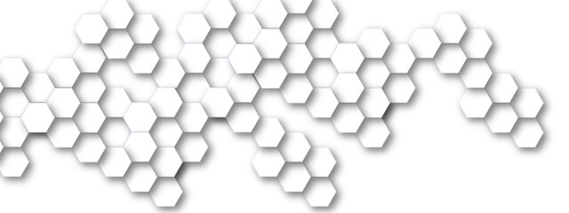 Abstract seamless hexagon pattern background. Abstract hexagon technology design background. Vector Illustration.