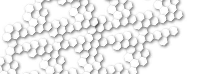 Abstract white soft hexagon concept design abstract technology background vector. White 3D futuristic honeycomb mosaic white background. 