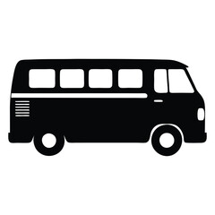 van silhouette vector icon design
