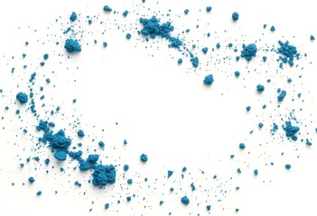Fototapeta premium White background displaying a gradient effect of dark blue dots with a mixture of sharp fragments