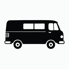 van silhouette vector icon design