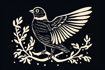 Obraz premium Owl animal black bird.