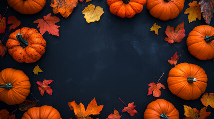 Halloween Pumpkin Frame Background