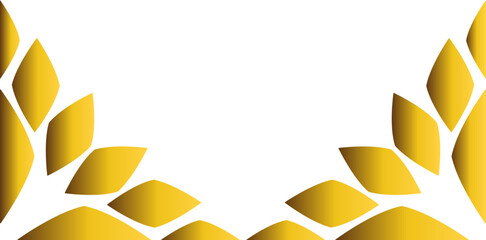 golden floral frame decoration design