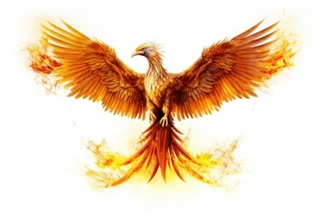 Obraz premium Phoenix bird white background creativity.