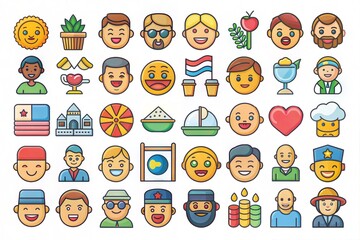 set of different people icons