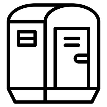 mobile toilet outline icon