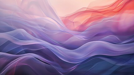 Obraz premium Soft gradients melt into one another, blurring boundaries between reality and abstraction