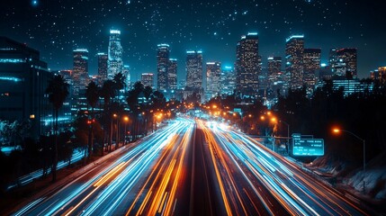 Panoramic night scene