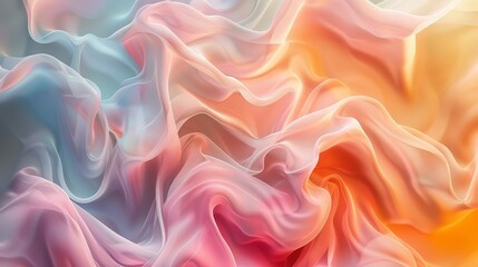 Obraz premium Soft gradients melt into one another, blurring boundaries between reality and abstraction