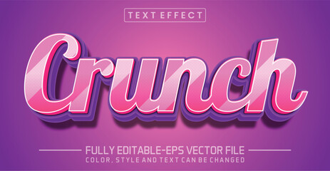 Crunch pink font Text effect editable