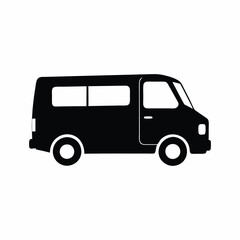 van silhouette vector icon design