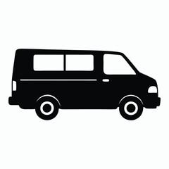 van silhouette vector icon design