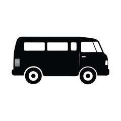 van silhouette vector icon design