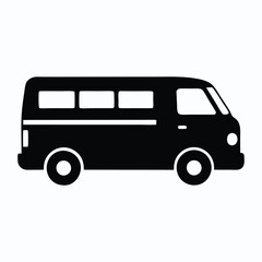 van silhouette vector icon design