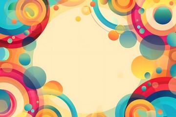 Fototapeta premium Colorful abstract background with overlapping circles.
