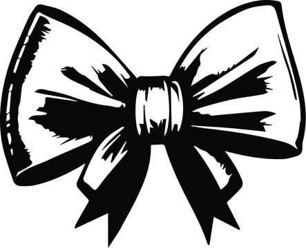 recommend clip art: bow tie silhouette - Ribbon Bow