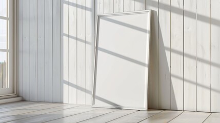 Obraz premium Mockup for a poster, painting or photograph in a minimalist interior