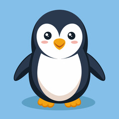 Fototapeta premium penguin on the Blue