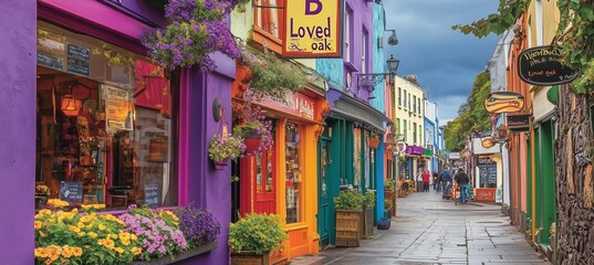 Kinsale is a beautiful, colorful Irish town typified by painted houses in old European buildings on narrow streets.