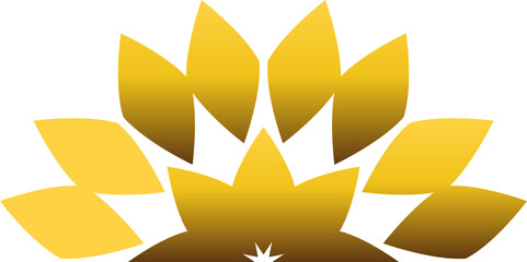 golden flower petal ornament